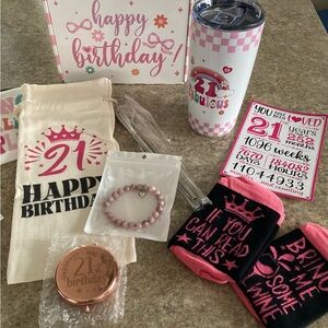 21st Birthday Gift Set - Pink and Black